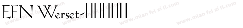 EFN Werset字体转换